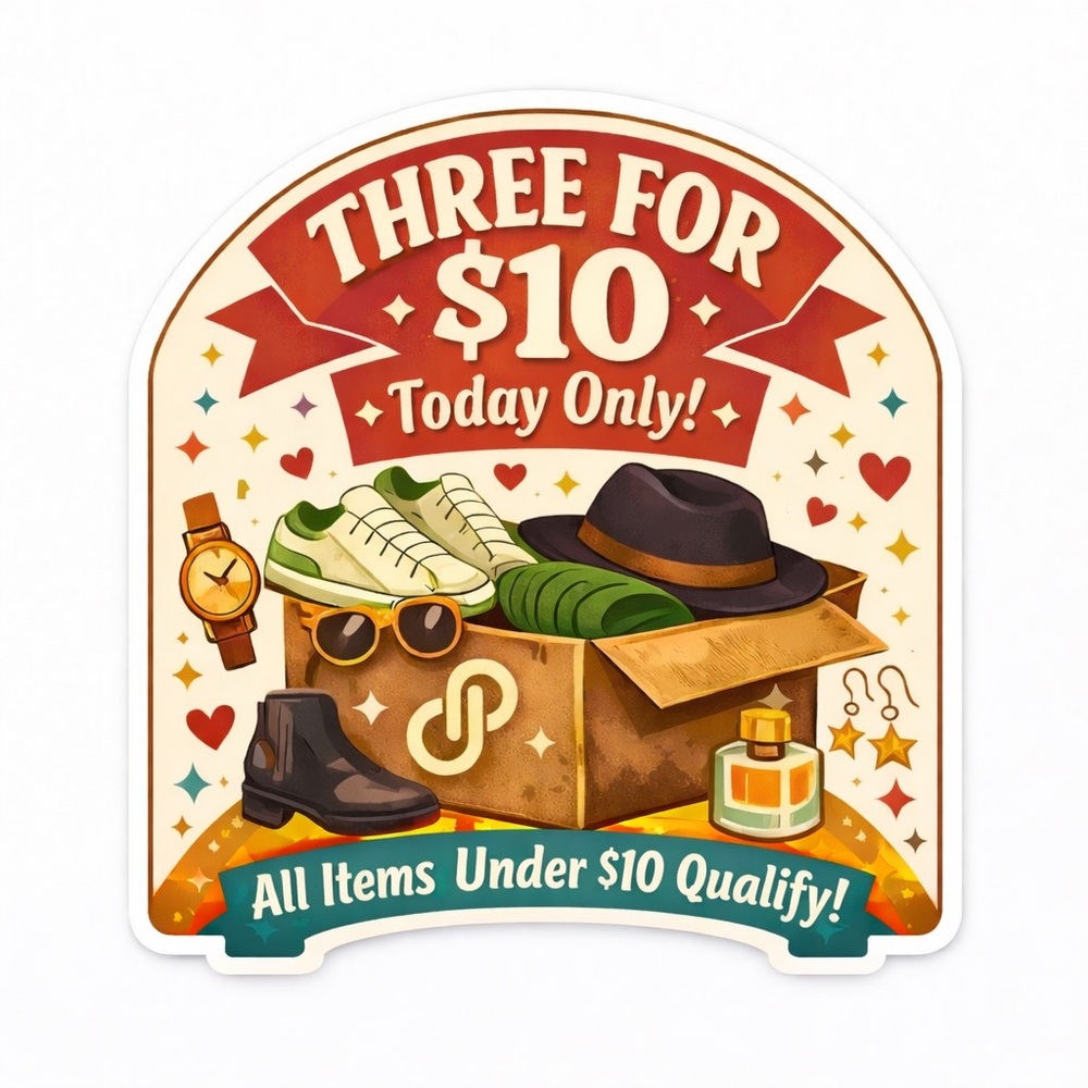 Three for $10 Deal TODAY ONLY!